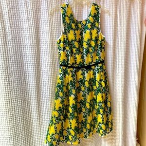 Draper James embroidered lemon dress